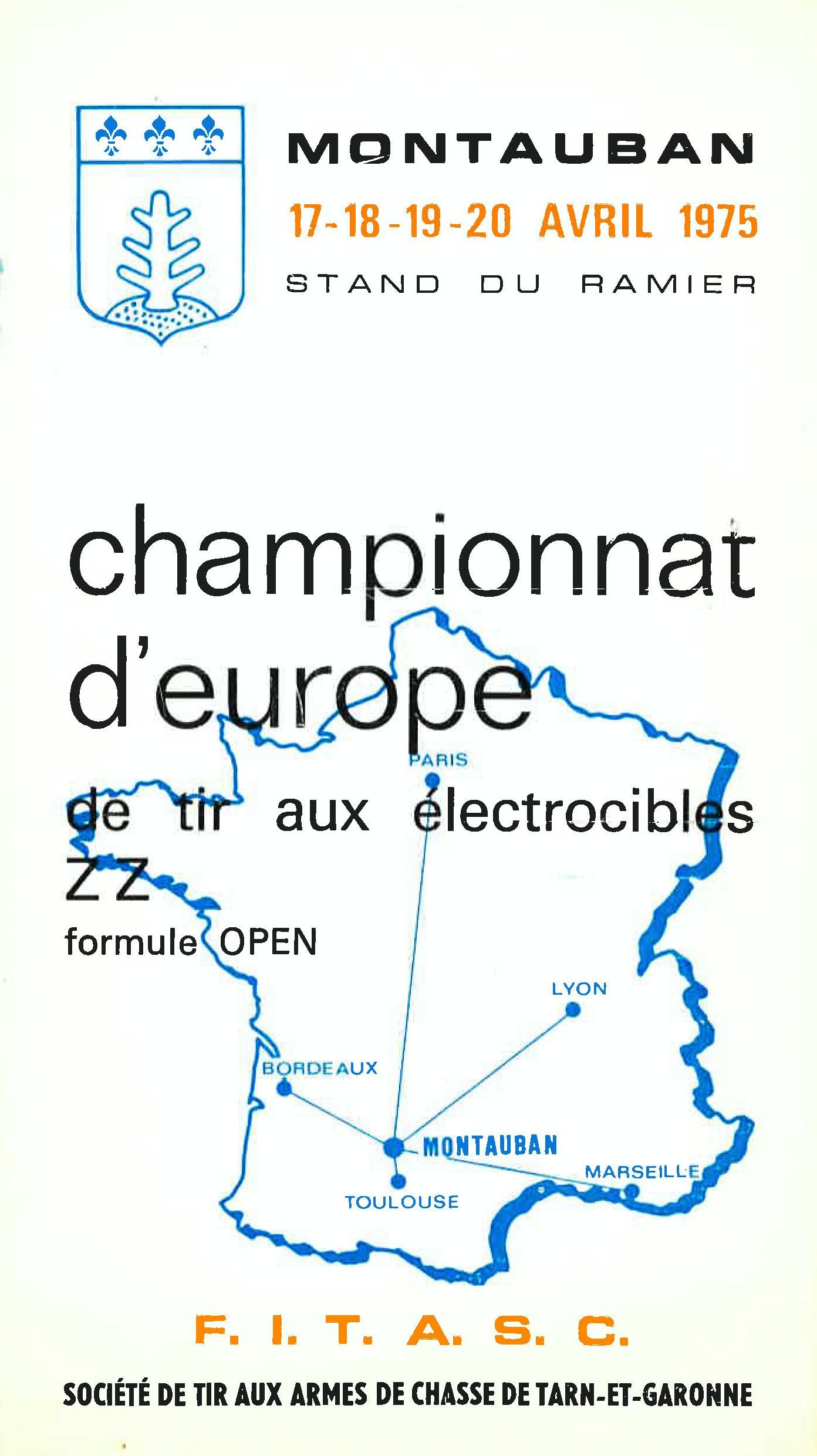 Championnat d'Europe de tir aux électrocibles, Montauban 1975
